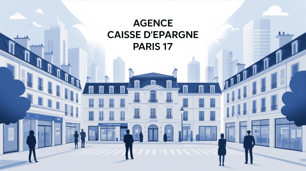 Illustration moderne agence caisse d epargne paris 17