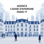 Illustration moderne agence caisse d epargne paris 17