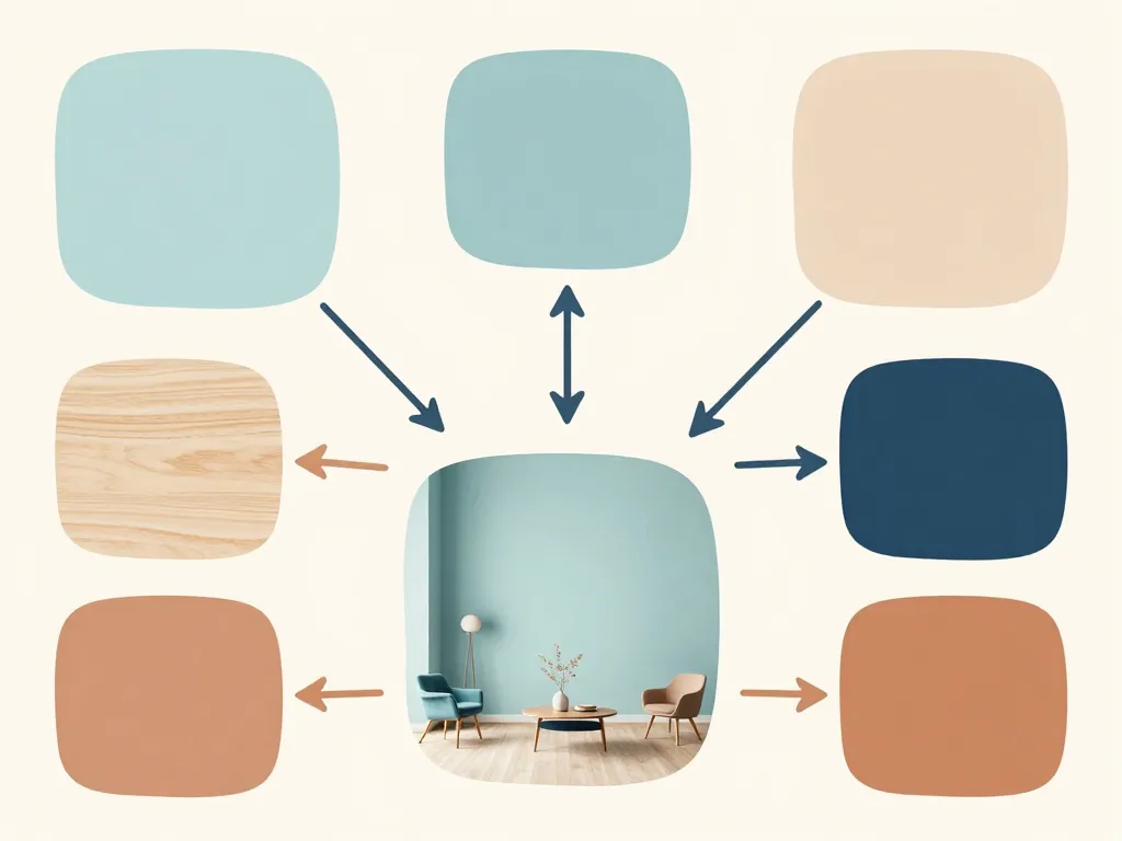Palette couleurs et styles pour déco bleu céladon