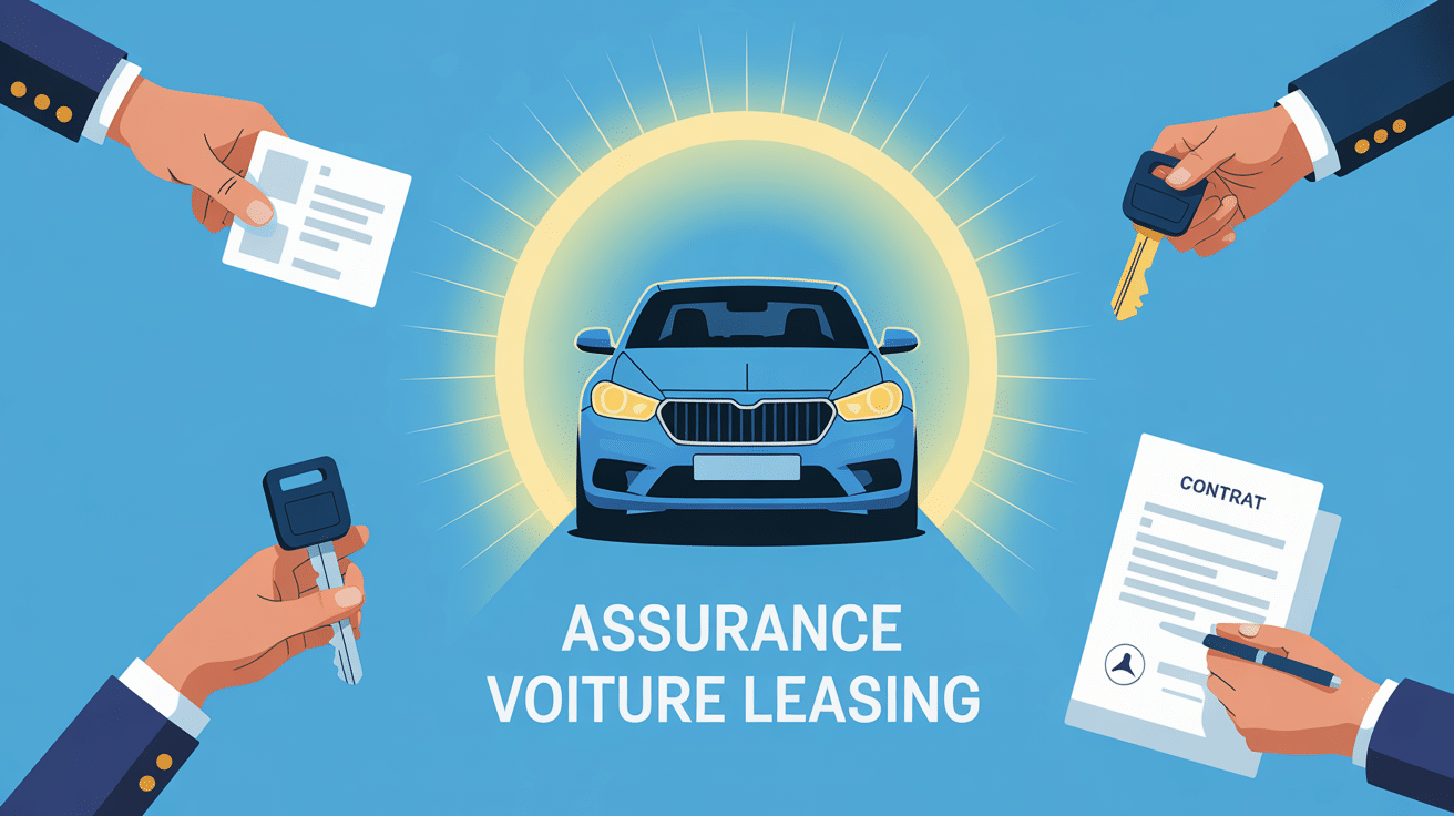 Illustration assurance voiture leasing protection