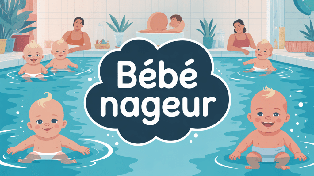 bébé nageur quel age illustration ambiance familiale piscine