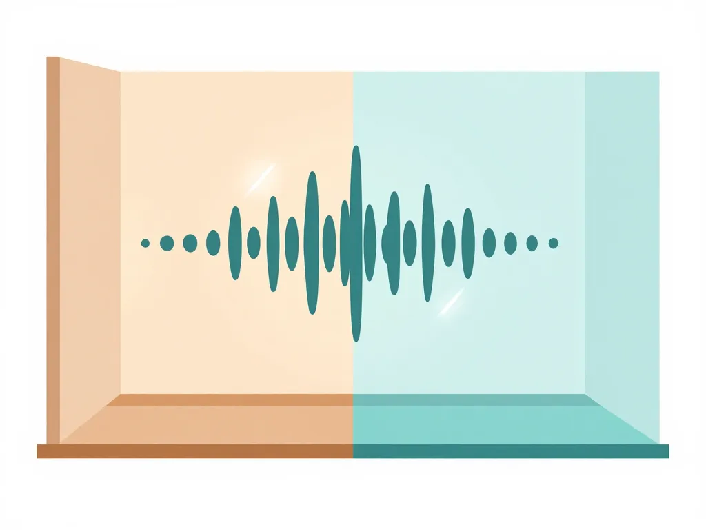 Schéma cloison phonique absorption bruit