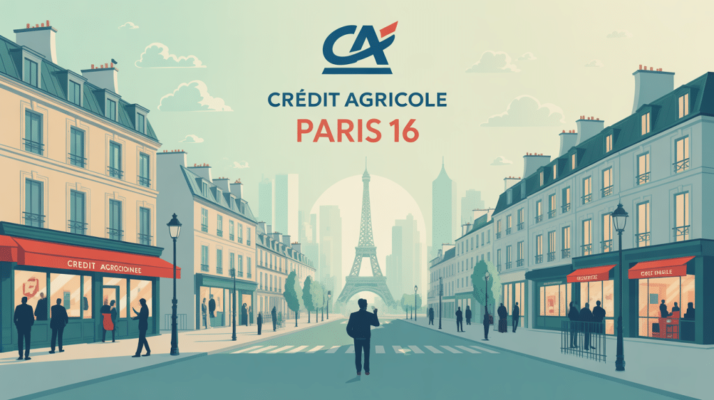 Illustration services Crédit Agricole Paris 16 ambiance quartier