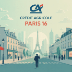 Illustration services Crédit Agricole Paris 16 ambiance quartier