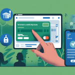 Main effectuant un credit agricole virement bancaire sur écran sécurisé