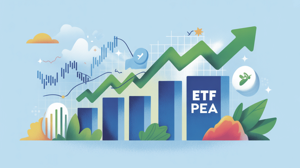 etf pea : les plus performants illustration boursière moderne