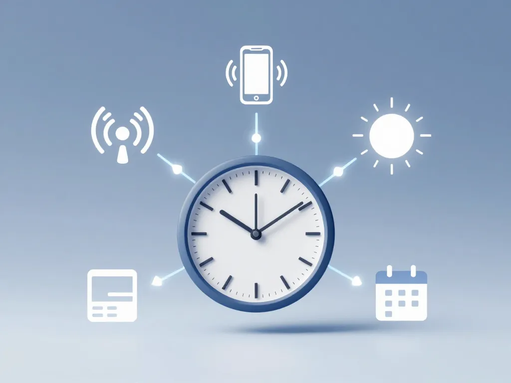 fonctionnalités avancées horloge du temps