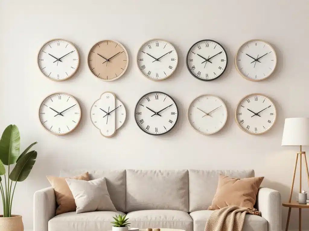 Horloge murale design pour salon différents styles décoratifs