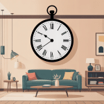 Horloge murale design pour salon dans une déco moderne élégante