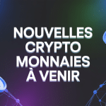 nouvelle crypto monnaie à venir, illustration moderne innovation blockchain