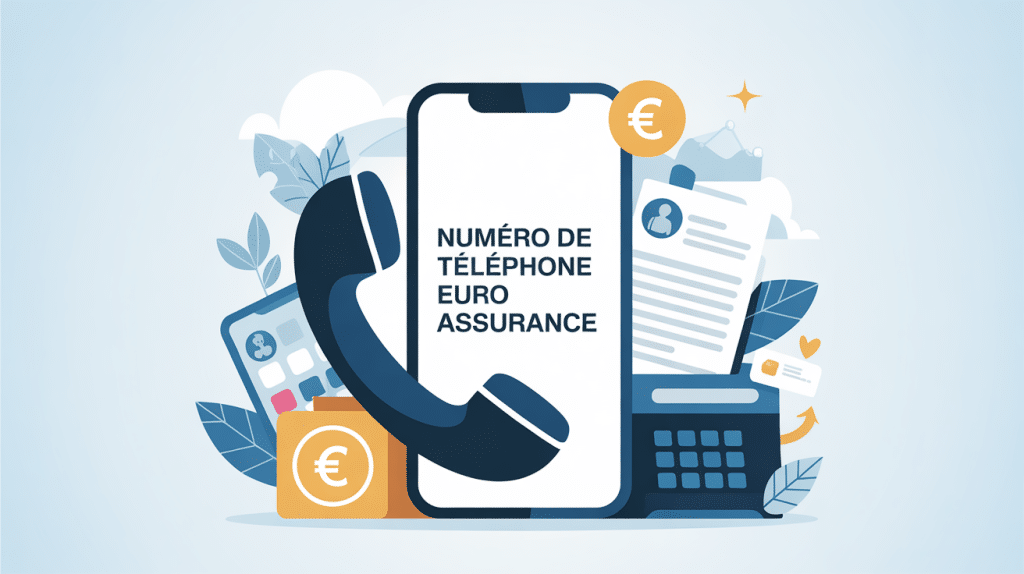 numéro de téléphone de euro assurance, illustration, relation client