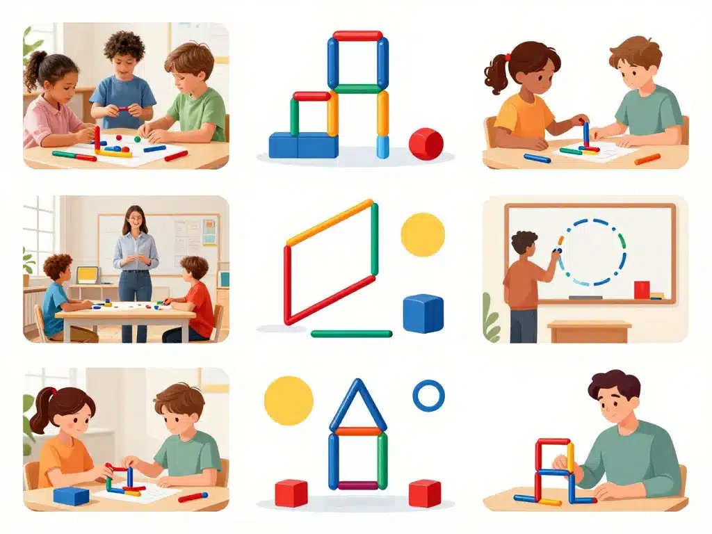 scènes variées construction aimantée enfants adultes