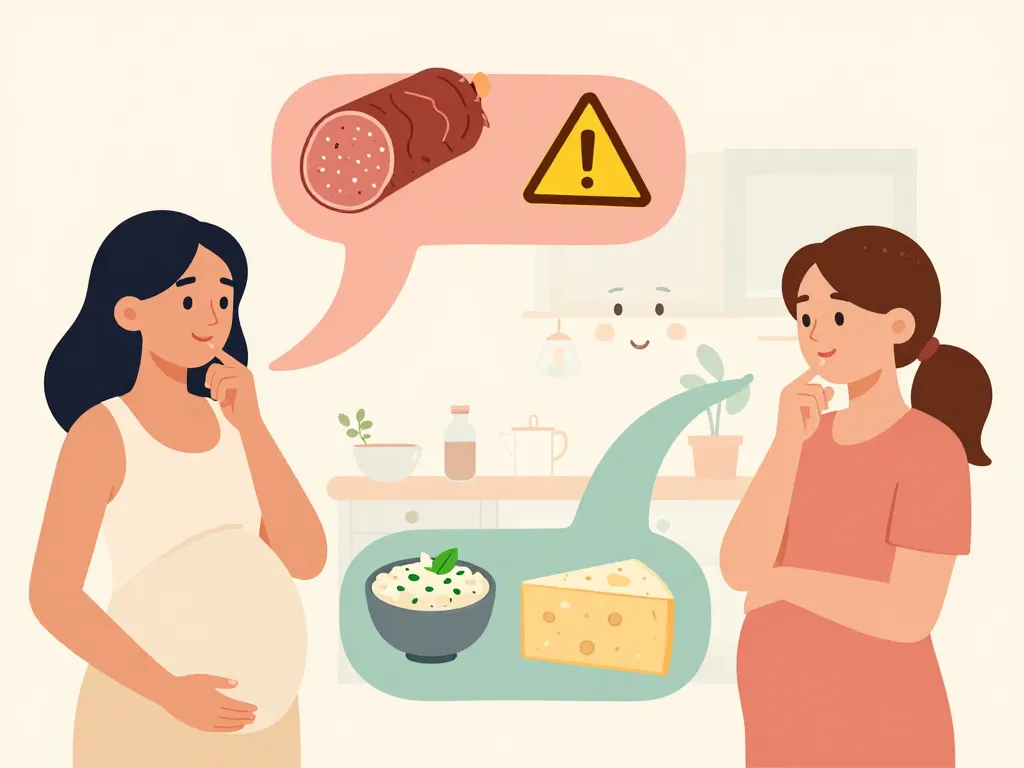 Femme enceinte et alternatives sûres à la rillette enceinte dans une cuisine
