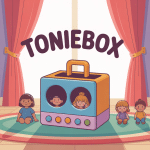 Illustration tonieboxes et figurines magnétiques dans une chambre d'enfant