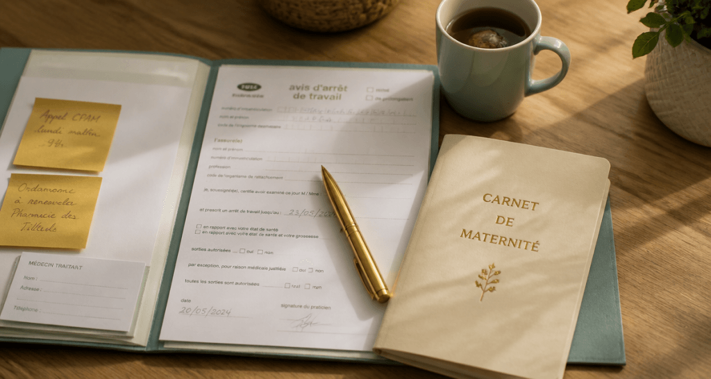 arret maladie apres conges maternite dossier medical