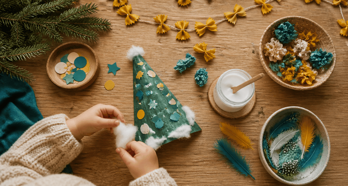 bricolage de noël pour petit de 2 ans, activités manuelles