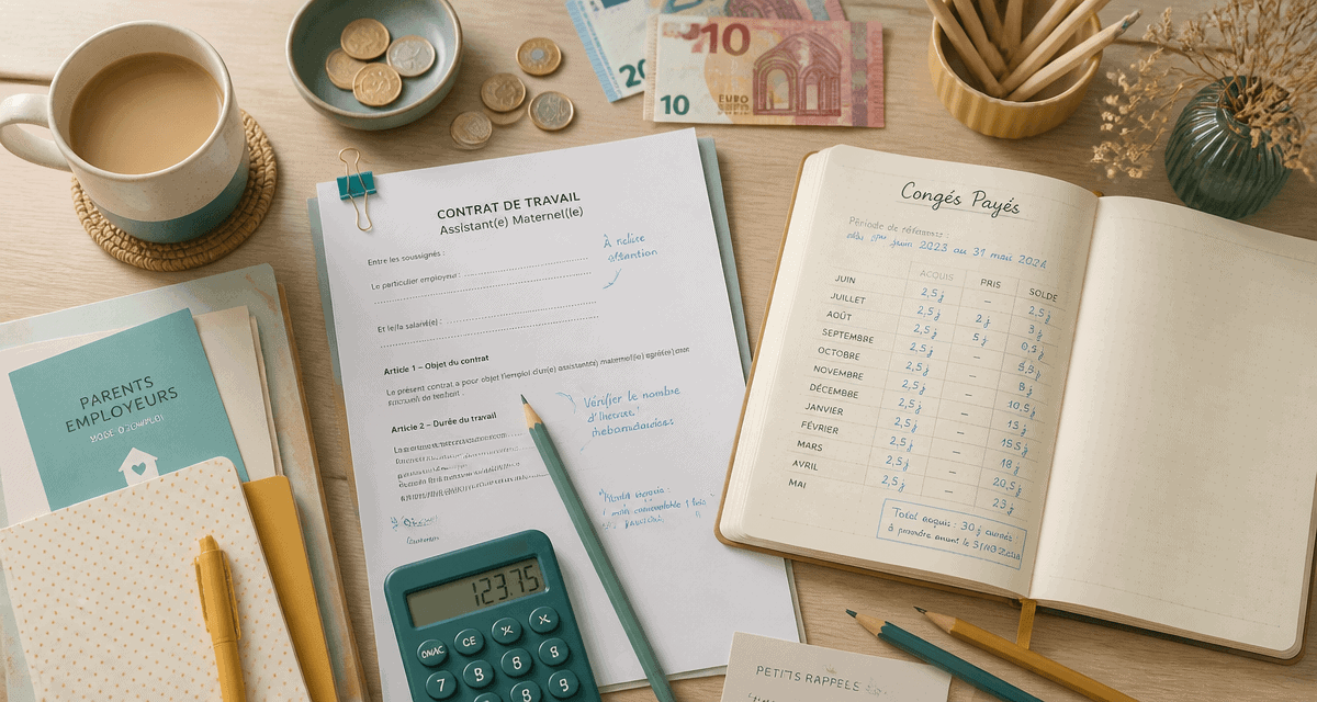 calcul congés payés assistante maternelle carnet contrat