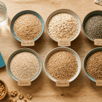 Bol de cereale riche en fibre sur table
