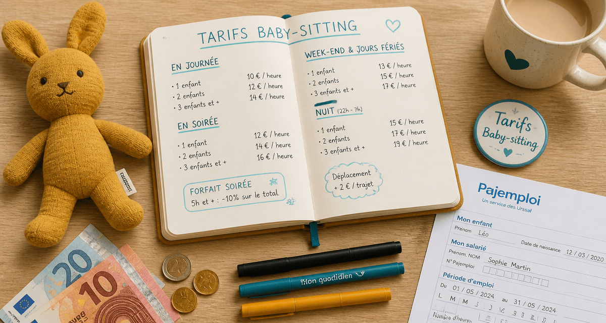 combien payer babysitter tableau tarifs et aides