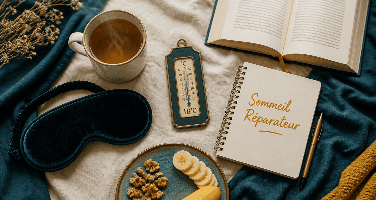 comment trouver le sommeil rapidement tasse tisane masque sommeil thermomètre livre