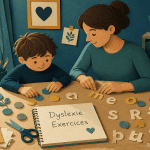 dyslexie exercices enfant parent jetons lettres papier