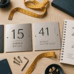 Numero de maison design échantillons matériaux fixation