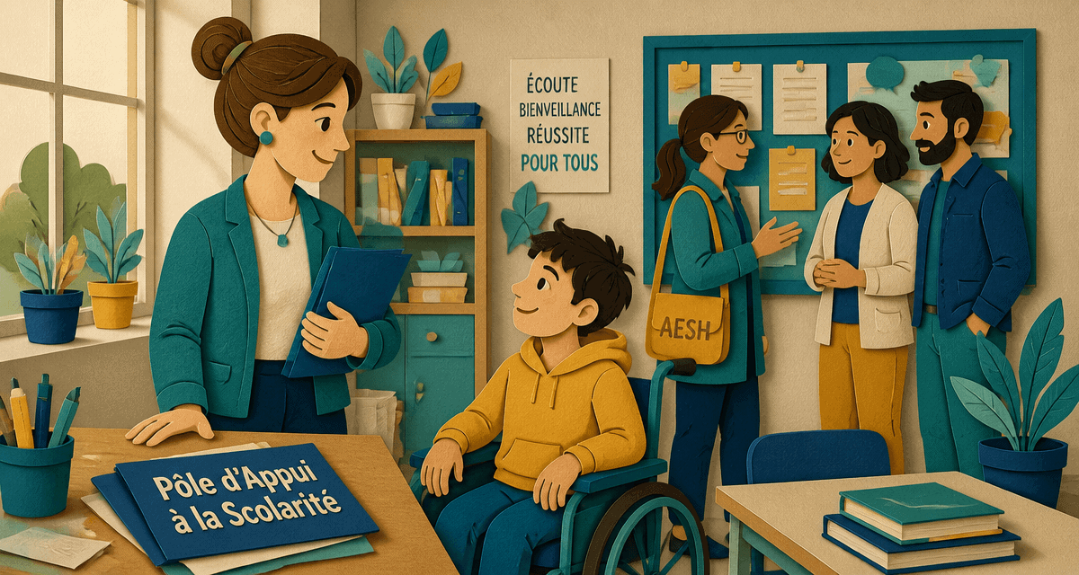 élève handicap pas aesh aide humaine classe