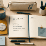 pré rentrée 2025 bureau organisé agenda