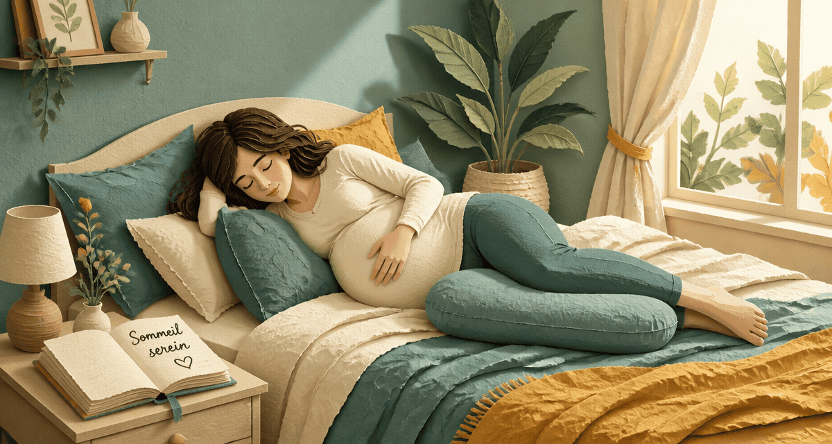 Quel coté dormir enceinte femme allongée coussin