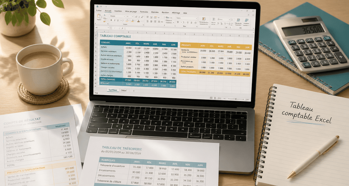 tableau comptable excel gratuit sur bureau professionnel