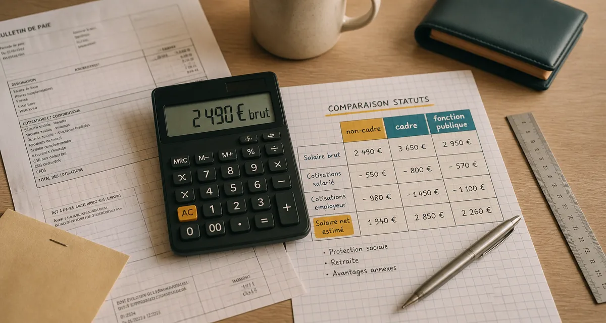 2490 brut en net : salaire réel après cotisations