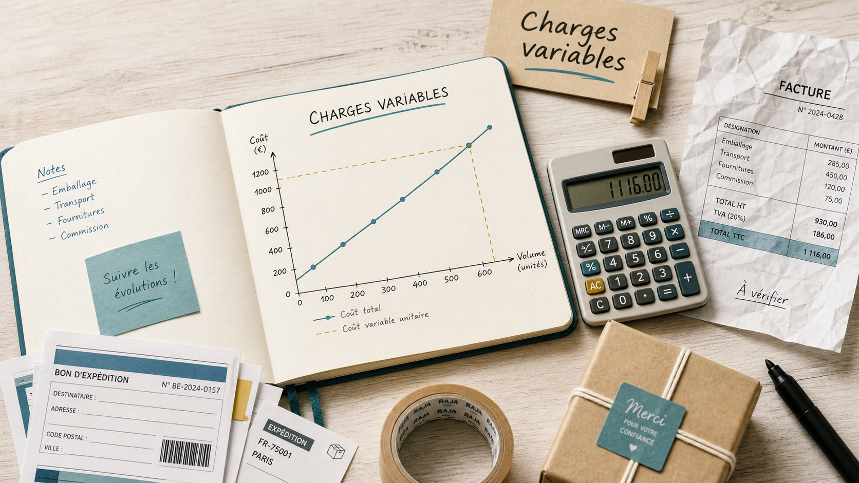 Charges variables exemple : coûts variables et calcul rentabilité