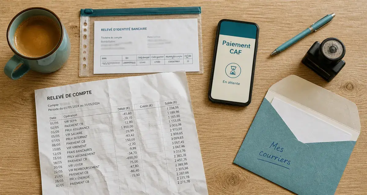 Paiement CAF toujours pas affiché : relevé bancaire et délais