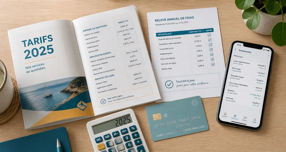 Tarif caisse d'epargne 2025 : frais bancaires et carte