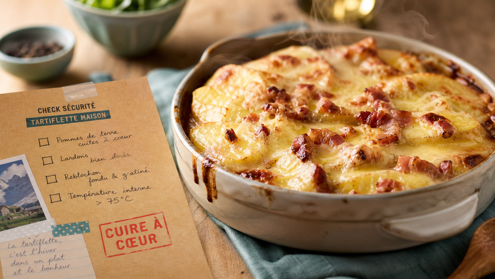 Tartiflette enceinte : cuisson à cœur