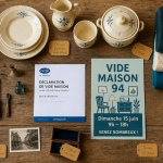 vide maison 94 objets triés sur table