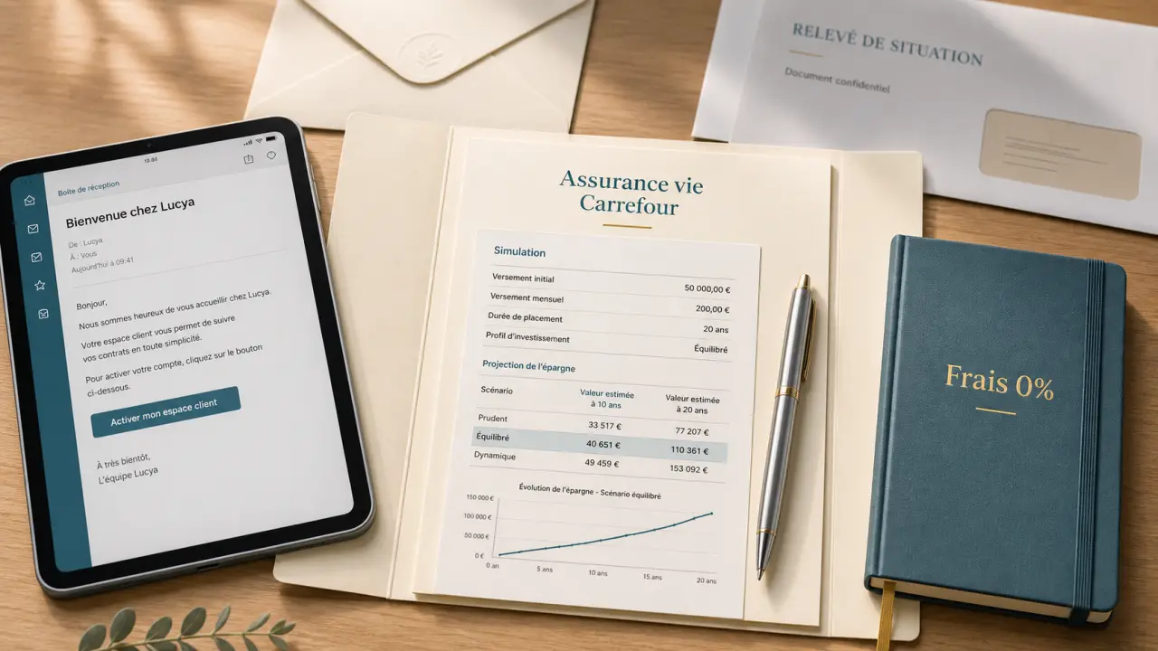 Assurance vie carrefour avec Lucya et frais à 0 %