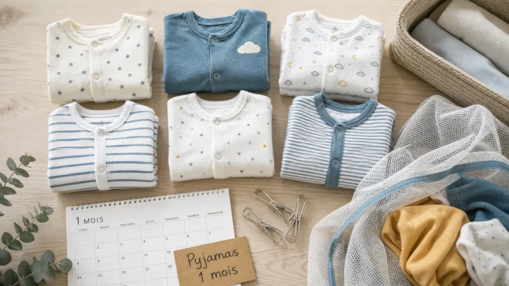 Combien de pyjamas en taille 1 mois acheter : le guide pour éviter le sur-achat