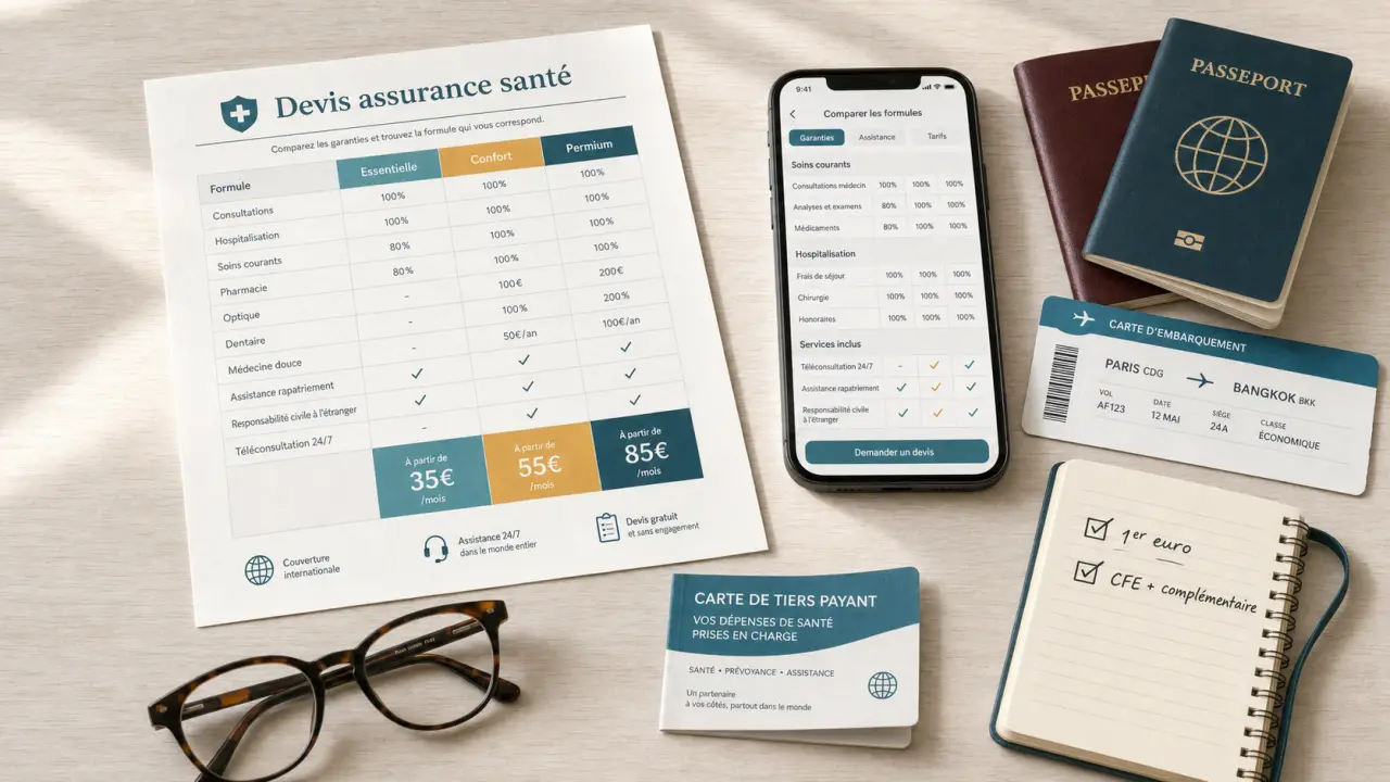 comparateur assurance voyage santexpat : 1er euro, CFE et assurance voyage