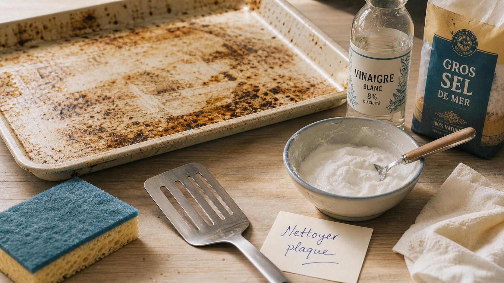 Nettoyer plaque four avec bicarbonate et vinaigre : plaque et accessoires