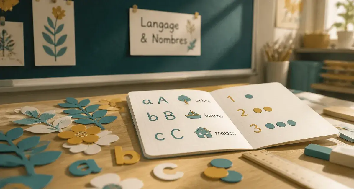 Nouveau programme maternelle 2025 : classe en atelier langage et nombres