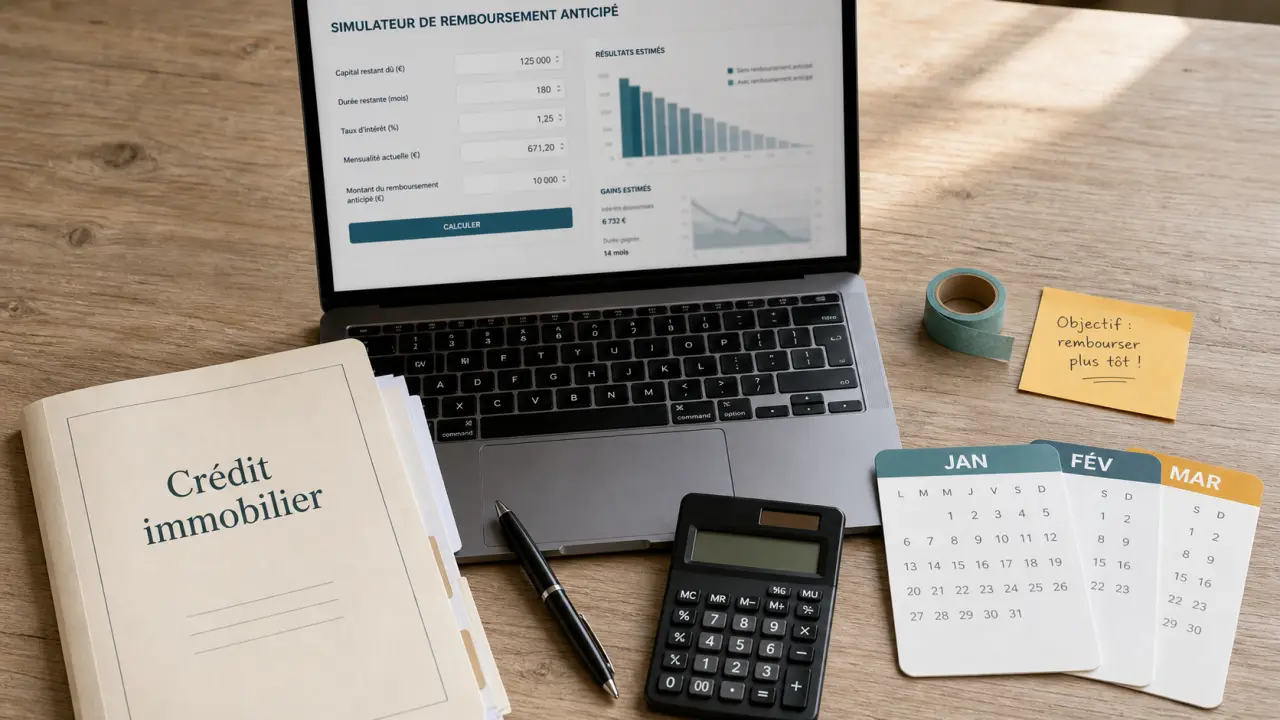 simulateur remboursement anticipé crédit immobilier : IRA et mensualité calcul