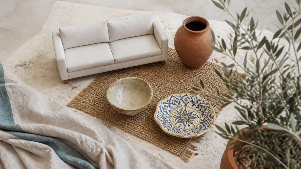 Style méditerranéen : lumière, matières naturelles et équilibre entre intérieur et extérieur