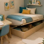 Lit pour petit chambre : lit coffre avec rangement dans petite chambre