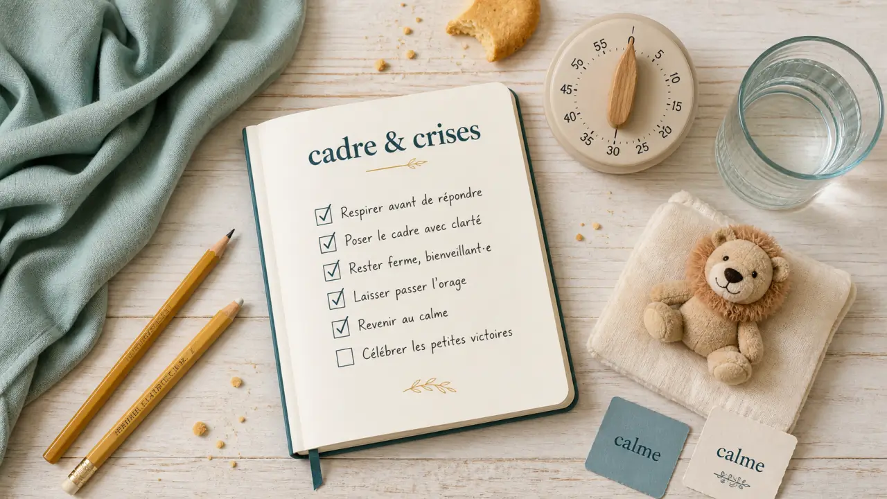 Mon fils de 4 ans est insupportable : carnet cadre & crises calmes