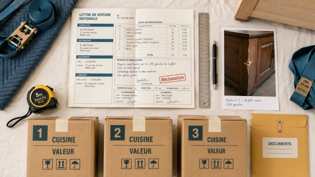 Déménagement assuré ou non ? Les 15 jours, les réserves et les délais qui bloquent l’indemnisation