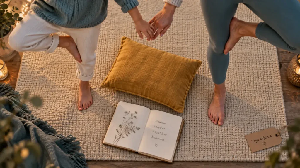 Le yoga enfance aide à bouger et s’apaiser, avec une pratique courte et ludique